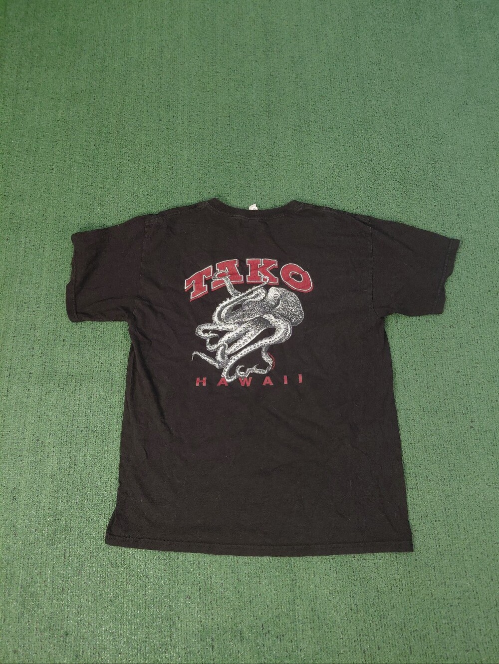 Tako Hawaii Giant Octopus Tourist Souviner Black T Shirt Sz Large